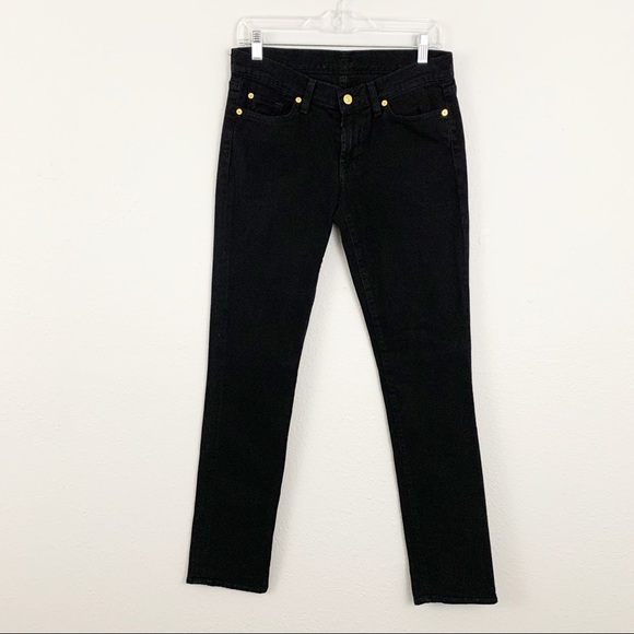 7 For All Mankind Roxanne Black Skinny Jeans - Picture 2 of 11